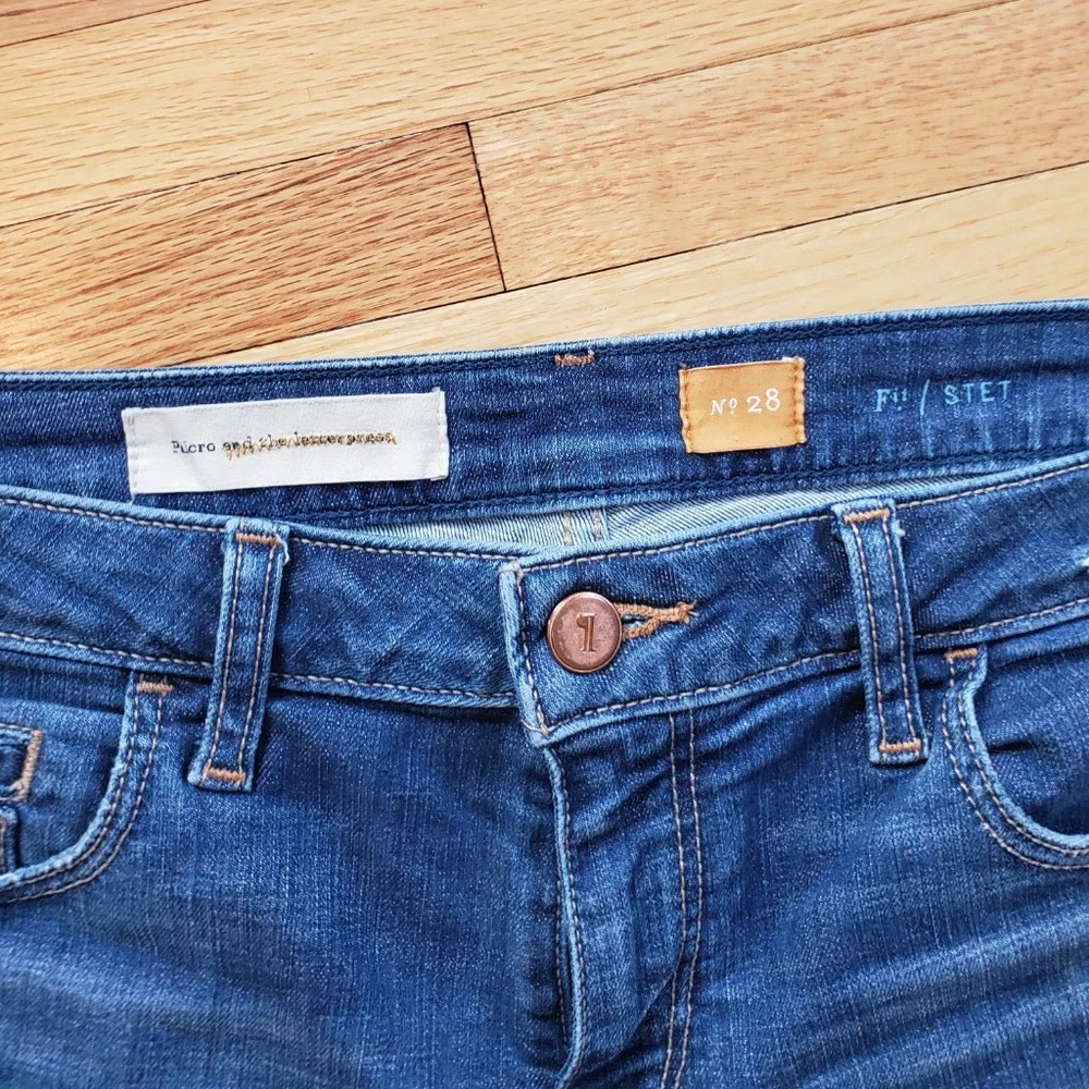 Anthropologie Roll Up Denim Shorts sz 28 - Picture 2 of 6